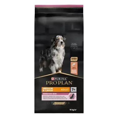 PRO PLAN® Medium&Large Adult 7+ Sensitive Skin Kuru Köpek Maması, Zengin Somon İçeriği