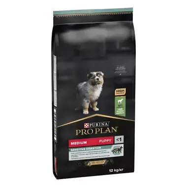 PRO PLAN® Medium Puppy Sensitive Digestion Kuru Yavru Köpek Maması, Zengin Kuzu Eti İçeriği